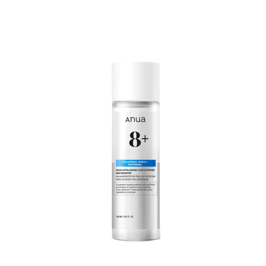 Imagem de Anua 8 Hyaluronic Acid Liposome Skin Booster, com fórmula de hidratação profunda e revitalização, ideal para pele seca e desidratada.