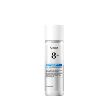 Imagem de Anua 8 Hyaluronic Acid Liposome Skin Booster, com fórmula de hidratação profunda e revitalização, ideal para pele seca e desidratada.