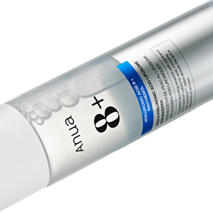 Imagem de Anua 8 Hyaluronic Acid Liposome Skin Booster, com fórmula de hidratação profunda e revitalização, ideal para pele seca e desidratada.