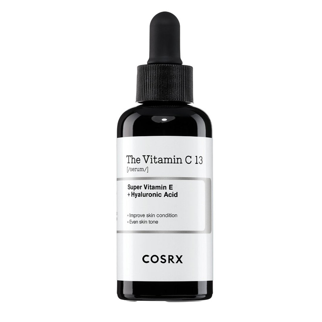 Imagem de COSRX The Vitamin C 13 Serum, com fórmula enriquecida com 13% de vitamina C pura, ideal para clareamento de manchas escuras e uniformização do tom da pele. O sérum ilumina e hidrata profundamente, combatendo os sinais de envelhecimento e promovendo uma pele radiante e rejuvenescida.