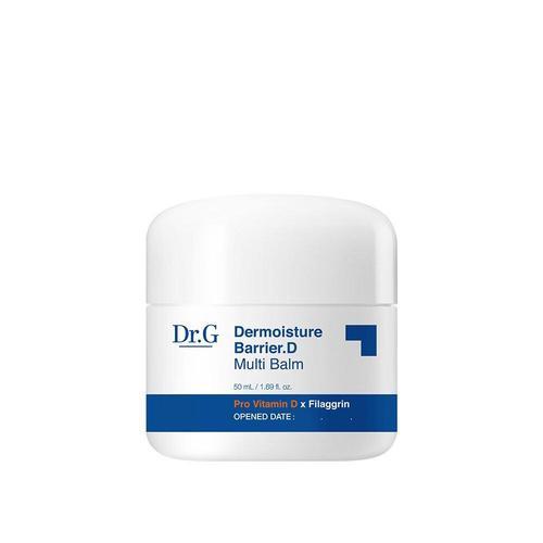 Imagem do Dr.G Dermoisture Barrier.D Multi Balm, um bálsamo multifuncional que nutre e repara a barreira da pele. Formulado com ingredientes hidratantes que acalmam e protegem, é ideal para peles secas e sensíveis. Sua textura suave cria uma barreira protetora e deixa a pele macia e hidratada.