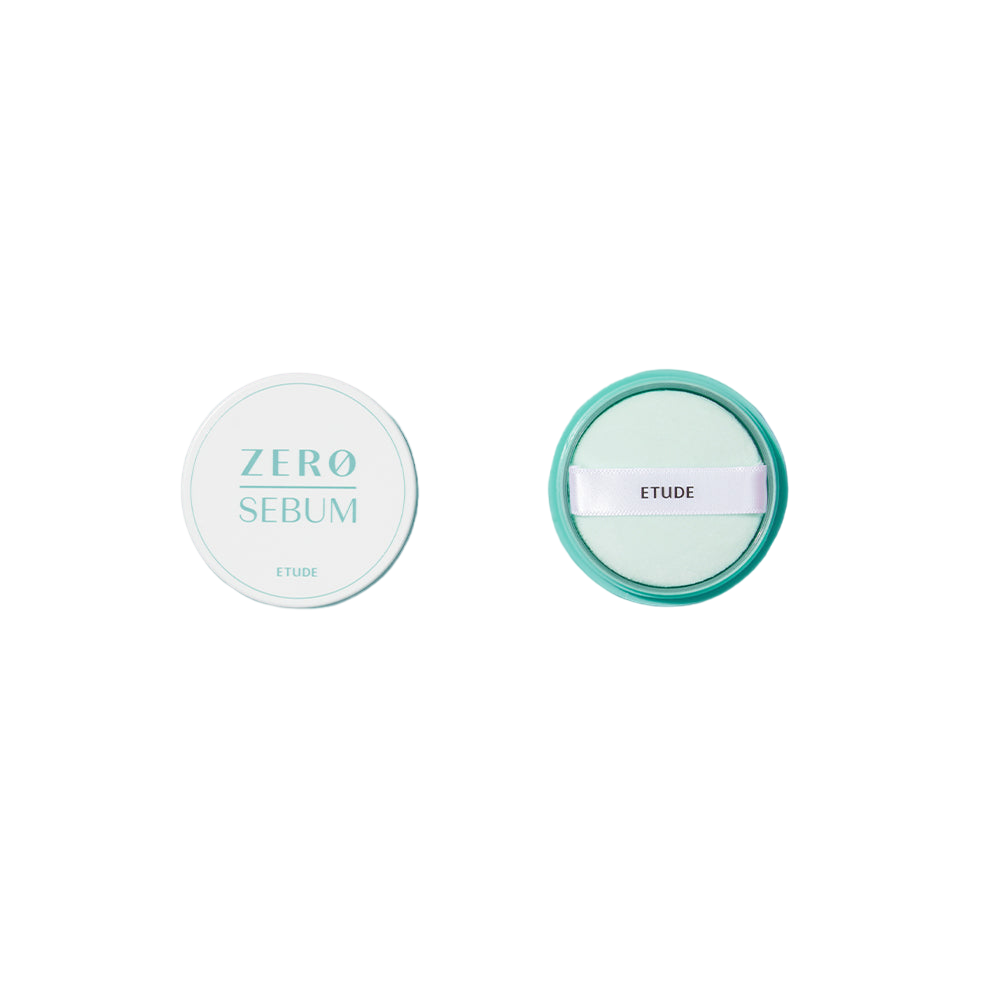 Imagem de ETUDE HOUSE Zero Sebum Drying Powder, com fórmula vegana e livre de talco, ideal para controlar a oleosidade e proporcionar um acabamento matte e suave à pele. Produto perfeito para pele oleosa e mista, que busca controle eficaz de brilho ao longo do dia, sem ressecar. Compre agora!