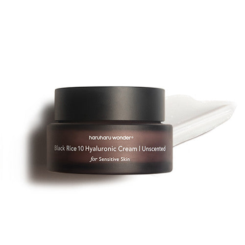 Imagem do Haru Haru Black Rice 10 Hyaluronic Cream, um creme vegano e cruelty-free que oferece hidratação intensa com 10 tipos de ácido hialurônico, melhorando a elasticidade e a textura da pele. Ideal para peles secas e desidratadas, proporciona uma sensação de nutrição profunda.