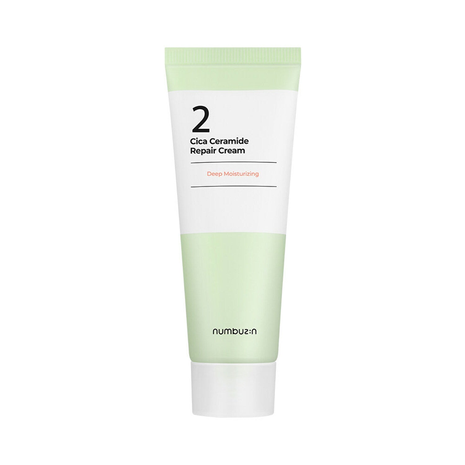 Imagem do Numbuzin No.2 Cica Ceramide Repair Cream, formulado com cica e ceramidas, que repara e fortalece a barreira da pele, proporcionando hidratação profunda e alívio para pele sensível e irritada. Ideal para peles secas e danificadas, restaurando a saúde e a vitalidade da pele.