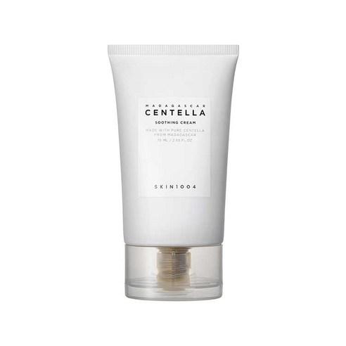 Imagem do SKIN1004 Madagascar Centella Soothing Cream, formulado com centella asiática de Madagascar, que acalma e hidrata profundamente a pele sensível e irritada, proporcionando alívio imediato. Ideal para todos os tipos de pele, deixando-a suave, equilibrada e saudável.