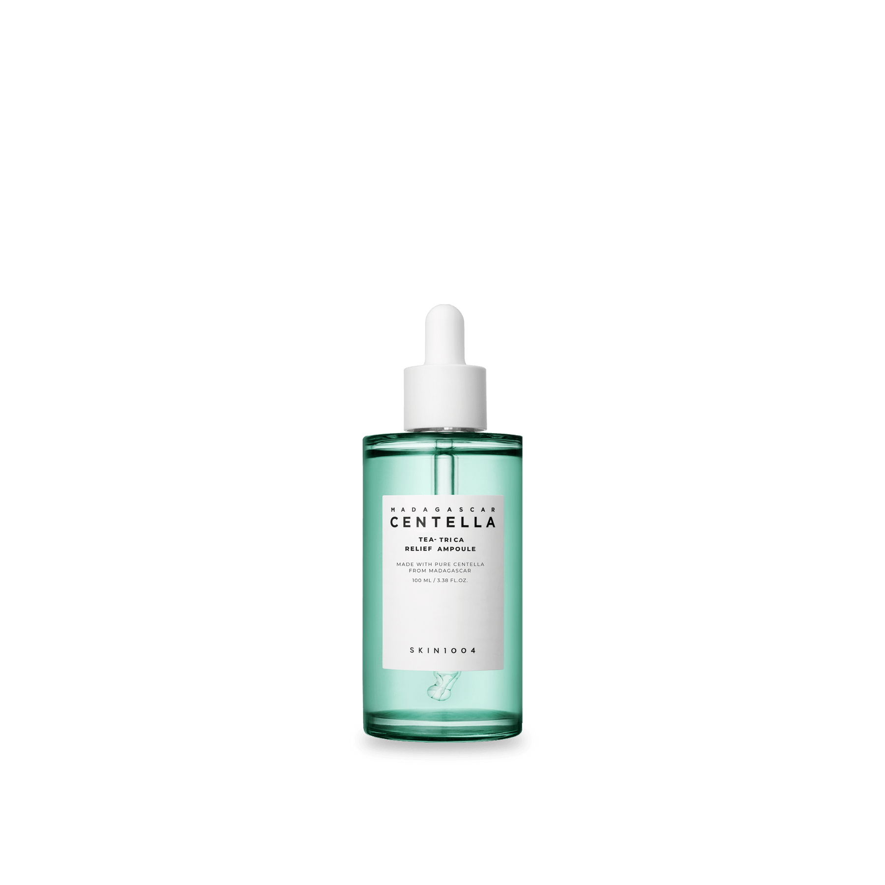 Imagem do SKIN1004 Tea-Trica Relief Ampoule, formulado com tea tree e cica, que acalma a pele irritada, controla imperfeições e promove equilíbrio. Ideal para peles oleosas e sensíveis, essa ampoule ajuda a manter a pele fresca e saudável, reduzindo a vermelhidão e as irritações.