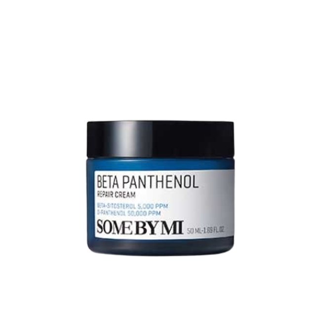 Imagem do SOME BY MI Beta Panthenol Repair Cream, formulado com pantenol, que oferece reparação intensa para a barreira cutânea, promovendo hidratação profunda e fortalecendo a pele sensível. Ideal para todos os tipos de pele, especialmente para quem busca suavidade e hidratação duradoura.