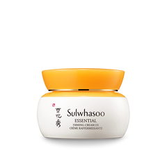 Imagem do Sulwhasoo Essential Firming Cream, que promove a firmeza e revitalização da pele, combatendo sinais de flacidez e envelhecimento. Ideal para todos os tipos de pele, especialmente as maduras, ajudando a suavizar a textura da pele e a restaurar sua elasticidade.