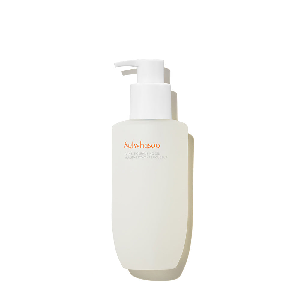 Imagem do Sulwhasoo Gentle Cleansing Oil, que remove maquiagem e impurezas de forma eficaz, mantendo a pele hidratada e equilibrada. Ideal para todos os tipos de pele, proporcionando uma limpeza profunda sem ressecar ou deixar resíduos oleosos.